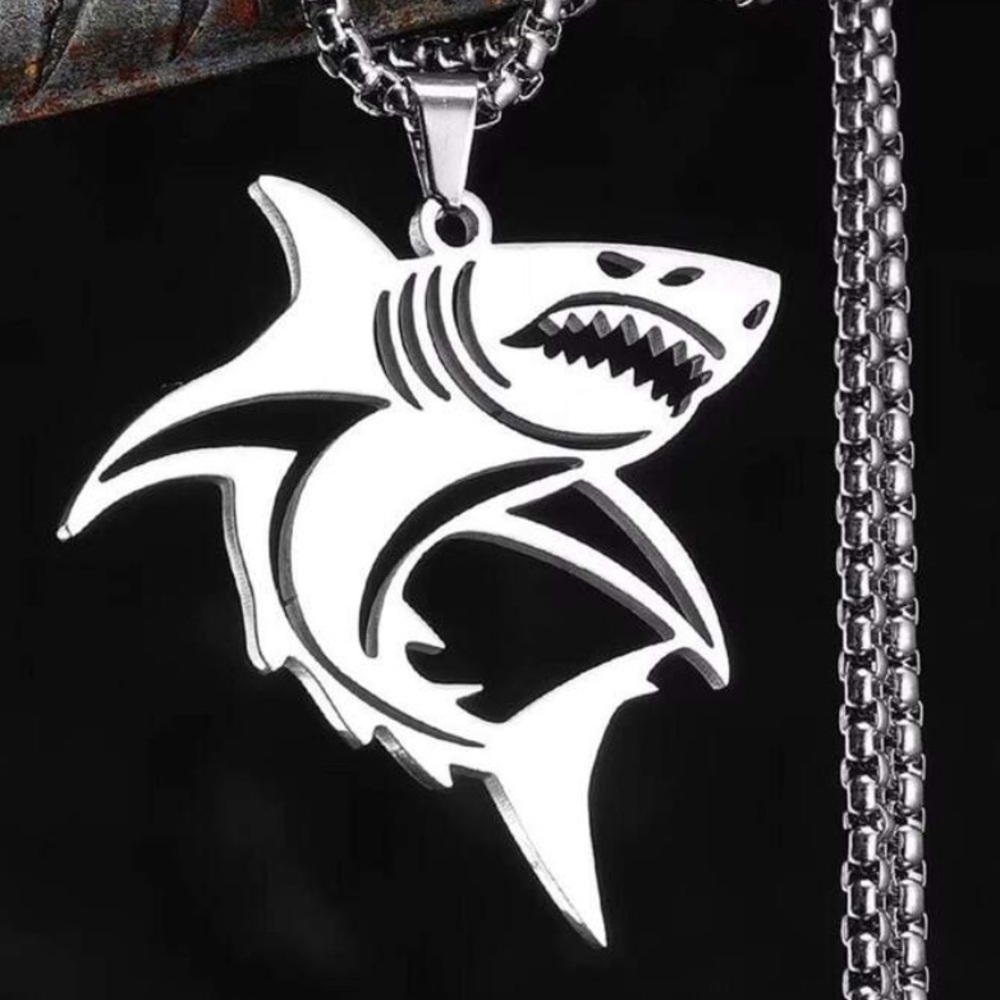 Silver Shark Necklace